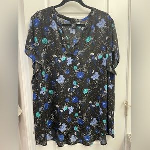 Women’s Torrid Black Multi Blouse Size 3 (22W-24W).
